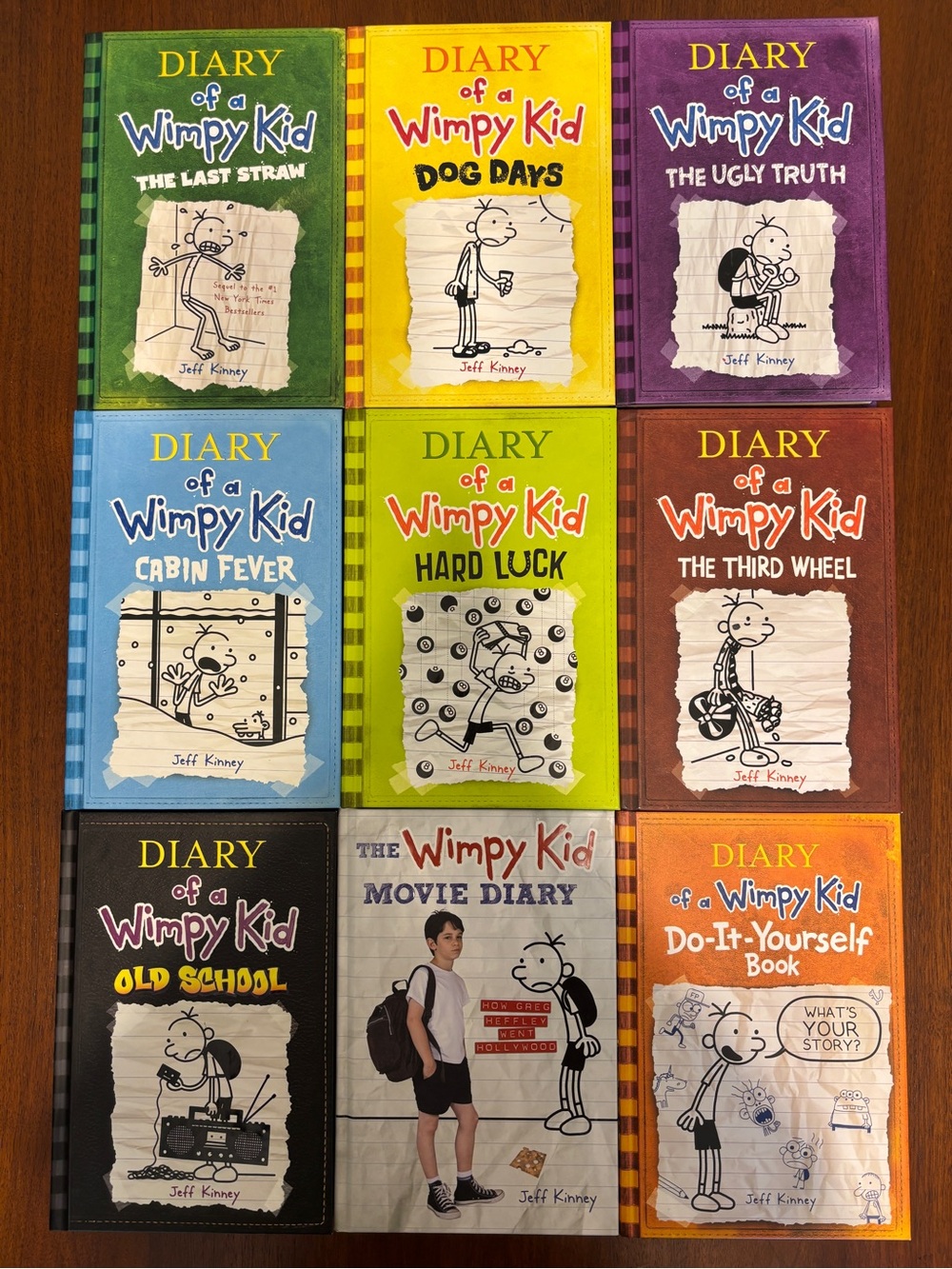 Diary of a Wimpy Kid Set of 9 Hard Cover Books